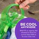 O2COOL Deluxe Handheld Battery Powered Water Misting Fan (Green)