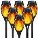 IkeeRuic Solar Lights Outdoor, Solar Torch Light with Flickering Flame for Outdoor Decor, Solar Garden Lights, Waterproof Outdoor Lighting, Flame Torches for Outside Patio Pathway Yard Decorations