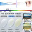 Hubeye 5 Pairs Fashion Style Square Reading Glasses for Women Men Blue Light Blocking Computer Readers with leather case (Black/Purple/Green/Orange/Blue)