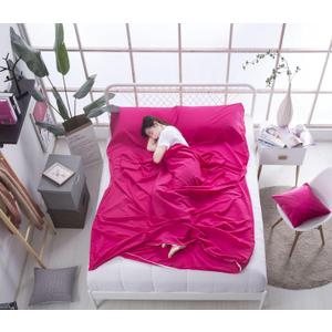 Cotton Sleeping Bag Liner Camping Sheets Camping Travel Bed for Youth Outdoor Picnic Travel Sheet for Travel, Youth Hostels, Picnic, Planes, Trains (Rose, 83"X70.86")