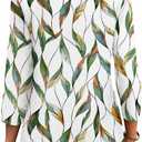 NORACORA Women's 3/4 Length Sleeve Crew Neck T-Shirt - Printed Casual Basic Tops (XL)