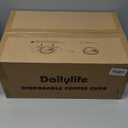 DAILYLIFE 12oz Insulated Black Disposable Coffee Cups with Lids- 100 Pack, To Go Coffee Cups for Hot Drinks, Leak Proof Design, Ideal for Cafes, Offices, Paries and Family