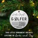 6 x Golf Christmas Ornament 2025 - Ceramic Golf Ball Ornament for Tree Decoration, Christmas Sport Gifts, Golfing Gifts for Men, Dad, Boss, Him, Golfer Club - Worlds Okayest Golfer Ornament