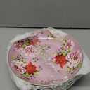 BTaT- Porcelain Floral Dessert Plates, 8 inch, Set of 6, Deep Plates, Porcelain Bone China, Appetizer Plates, Floral Plates, Salad Plates, Small Plates Set, Small Dishes
