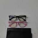 livho High Tech Blue Light Glasses - Advanced 99% Blue Light Blocking Computer Glasses - Anti Eyestrain & UV Glare Protection (*B6 Light Blcak+clear Purple)