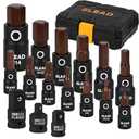 16-Piece Metric Hex Bit Socket Set - Premium S2 Steel 2mm-14mm Allen Socket Set with Socket Adapters, 1/4”, 3/8” and 1/2” Drive | Professional Mechanic Garage Tools