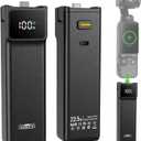 NENNEN Pocket 3 Battery Handle Compatible with DJI Osmo Pocket 3 Creator Combo, with Digital Screen, Built-in 5000mAh Battery, Reserved 1/4 Thread