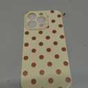 cream and brown polka dot case, iPhone 14 Pro Max