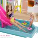 Barbie Dreamhouse (3.75-ft) 3-Story Dollhouse Playset with Pool & Slide, Party Room, Elevator, Puppy Play Area, Customizable Lights & Sounds, 75+ Pieces, Gift for 3 to 7 Year Olds 