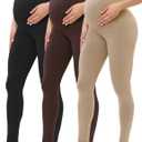 Buttergene Women's Maternity Leggings over the Belly Maternity Yoga Pants Workout Pregnancy Leggings M