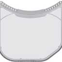 ADQ56656401 Lint Filter Replacement for LG & Kenmore Dryers, Ultra Durable Dryer Lint Screen Trap, Size 11.9 * 10.9 inch, Top with Ear, Rim without Felt Seal, Replace P/N ADQ566564 AP4457244 PS3531962