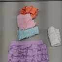 5 Pack Ruffle Diaper Cover - Baby Bloomers, Cute Cotton Baby Girl Shorts,Briefs- Panties for Toddler Girls (6-9 Months, Mix Color)