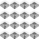 DOITOOL 100 Pcs 3 Inch Mini Cake Box Clear Plastic Mini Cupcake Container Small Egg-Yolk Puff Muffins Box Individual Dessert Containers for Wedding Birthday Party