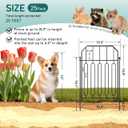 Goovilla Garden Fence, Total 25ft(L) x 21in(H) Garden Fencing Animal Barrier, 25 Pcs Rustproof Metal Wire No Dig Fence Panels, Black Decorative Garden Fences and Borders for Dogs, Flower Bed, Patio