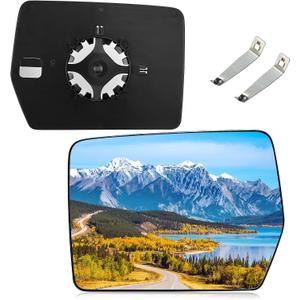 BDFHYK Mirror Glass Compatible With 2004 2005 2006 2007 2008 2009 2010 F-150 Side View Exterior Mirror with backing plate (Left Side)