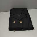 2026 Spring Coats for Women Double Breasted Lapel with Pockets A-line Coat Small, Black
