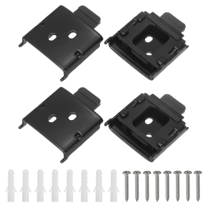 2 Pcs Metal Mounting Brackets Roller Blind Buckles, Shade Hardware and Window Blin for Vertical and Roller Shades, Universal Mounting Brackets for Blinds with 4 Screws and 4 Plastic Anchors