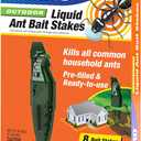TERRO Liquid Ant Baits - T1813 - Outdoor Ready-to-Use Terro Traps, Kills Household Ants, 8 Bait Stakes
 - 2 Pack, Granule
