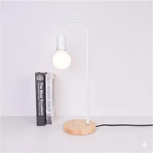 Bedside lamp Loft Vintage Desk Lamp with 2 Colors Countryside Wooden Edison Table Lamps Metal Table Fixtures Table Lamps