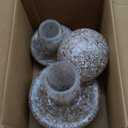 HD 5.9IN GLASS TEXTURE MUSHROOM 3 PACK