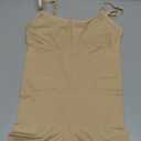 SLIMBELLE Shapewear Dress Slip For Under Dresses Women Tummy Control Adjustable Strap V Neck Full Slip Seamless Body Shaper Nude L