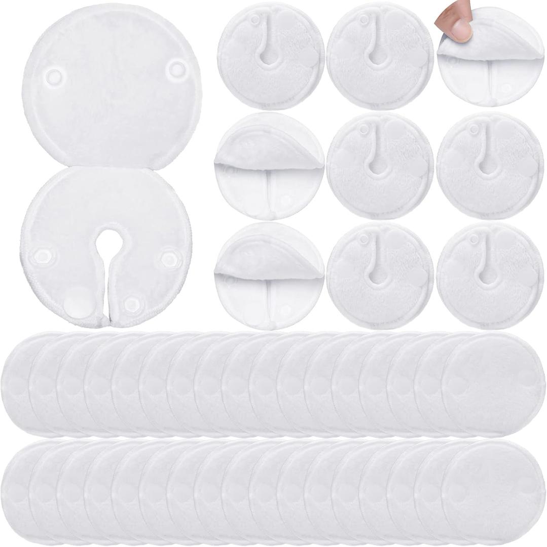 Sosation 20 Pack Feeding Tube Pads G Tube Button Pad with Cover Reusable Feeding Supplies Cotton Button Covers Peritoneal Abdominal Dialysis Peg Supplies for Nursing Care, White