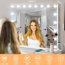 Moonee Vanity Mirror with Lights, Hollywood Lighted Makeup Mirror with 18 Dimmable Bulbs and 10X Magnification, 3 Colors Modes, Light Up Mirror, Gifts for Women, Girls,Dorm Room Essentials32" x 24"