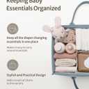 Blissful Diary Baby Diaper Caddy Organizer, Stylish Storage Basket for Newborn Essentials and Diaper Station, Gift for Baby Shower and Registry Must-Have, Dusty Blue