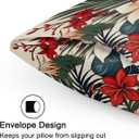 Tropical Floral Satin Pillowcase for Hair and Skin, Standard Size Slip Silk Pillow Covers Satin Pillowcase Without Zipper Pillow Cases 20"x26" Silk Pillowcases for Bedroom Sofa Home Decor (Flower9)