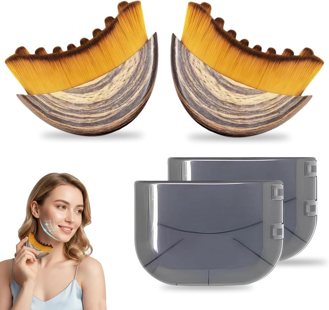 New Lymphatic Contour Face Brush, Lymphatic Drainage Massager for Face, Ergonomically Designed to Fit The Skin and Relieve Fatigue 2pcs
