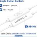 LUDOS FEROX Wired Earbuds in-Ear Headphones, 5 Year Warranty, Earphones with Microphone, Noise Isolation Corded for 3.5mm Jack Ear Buds for iPhone, Samsung, Computer, Laptop, Kids, School Students (1 Pack)