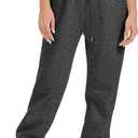 ATHMILE Sweatpants Women Fall Fashion Baggy High Waisted Sweat Pants Winter Fleece Lined Lounge Joggers with Pockets 2026 (S)