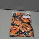 Male Halloween Sleep Loungewear Orange Scary Pumpkin Pyjama for Themed Party Black Colorful PJ's Pants Carnival Rave L