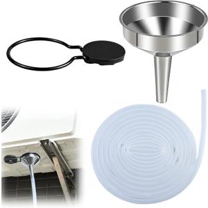 Magnetic Window Air Conditioner Drain Kit, 15Ft Portable AC Drain Hose Kit Window AC Water Drainage System AC Drip Line Condensate Hose Funnel Connector Attachment for Window AC and Mini Split Units