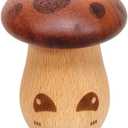 DISNEY Japanese Style Wooden Toothpick Holder, Cute Mushroom Toothpick Dispenser Box, Creative Wood Toothpick Container with Storage Function