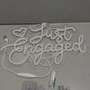 SYLHOME Just Engaged Led Neon Light Sign Heart Wall Decor Sign Wedding Proposal Married Party Bridal Shower Engagement Backdrop USB 15.75"X9.72" Warm