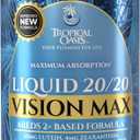 Liquid 20/20 Vision - Eye Vitamin Formula w/20mg Lutein, 4mg Zeaxanthin, 4mg Astaxanthin for Vision Support –Max Absorption- Great Taste & No Pills to Swallow– 32 Serv, 32 Oz