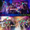 OLUPP 282 PCS Glow in the Dark Party Supplies, 18 Foam Sticks, 18 LED Glasses, 200 Glow Sticks, 30 Finger Lights, 8 Bunny Ear Headband and 8 LED Cat Ear Headband for Wedding,Birthday,Concert,New Year