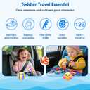 Montessori Toys for 1-2 Year Old - Cloth Ocean Fishing Game with Stacking Cups, Toddler Learning Toy for 12-18 Months, First Birthday Gifts for 1 Year Old Boy Girl, Learn Count and Sort Colors