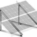 VEVOR 50-Inch Solar Panel Mounting Brackets, 0 to 90 Adjustable Tilt Mount Brackets Support 100-550W Solar Panels, Lightweight Aluminum Brackets with Folding Tilt Legs for RV, Roof, Boat, Off-Grid (Silver/Gray)