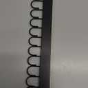 HOMEBROS Belt Hanger Wall Mount, Wooden Closet Belt Organizer with 24 Metal Hooks, Large Capacity, Black, 2 Pcs