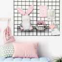 Blulu 4 Pcs 15.75 x 3.94 x 1.97 Inch Metal Grid Wall Baskets with Hooks Grid Wall Shelves Hanging Wire Basket Multi Function Storage Organizer for Kitchen Organizing Display (Black)
