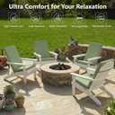 Outdoor Adirondack Chair Cushions Set of 4 - Removable Covers, Water-Repellent, Fade-Resistant, Non-Slip Bottom & Securing Straps, Universal Fit for Most Adirondack & Rocking Chairs - Sage Green, 45''x20''