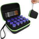 Insulin Fridge Holder Storage Case Peptide Vial Case Protector Holder Insulin Cooler Travel Organizer Fits Standard 10ml U-100 Vials 15 Slots with Zipper (Green, 15 slots)