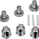 Danco 81428 Bathtub and Shower 3-Handle Remodel Kit for Price Pfister Tub/Shower Handle Restoration,(Pack of 3), Chrome