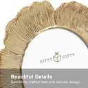Circular Gold Floral Photo Frame / 4x4 In | For Tabletop Display | Perfect for Home Decor, Wedding, Graduation, Or Milestone Photos