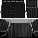 XCBYT Car Window Shades - Set of 3 Privacy Sun Shades with 1 Divider Curtain & 2 Side Window Shades, 99% Light Block for Van, SUV, Pickup Truck, Travel, Nap, Camping
