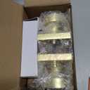 Goldenwarm Gold Door Knobs Interior, Zinc Alloy Square Ball Brushed Gold Privacy Door Knobs for Bedroom, Bathroom,Heavy Duty Interior Door Knob Bulk - Modern & Stylish(6 Pack)