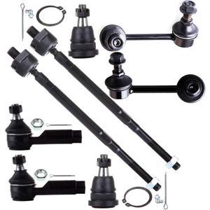 SCITOO 8pcs Front Suspension Kit Inner Outer Tie Rod End fit 2000-2003 for Nissan for Maxima 2000-2001 for INFINITI I30 2002-2004 for INFINITI I35 Lower Ball Joint Sway Bar Link