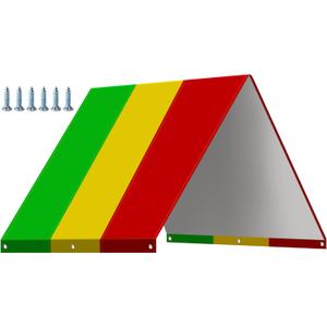 Alpurple Swing Set Replacement Tarp- 52" x 90" Kids Playground Roof Canopy, Replacement Sunshade Waterproof Trap Cover for Children Outdoor Sunproof (Green Yellow Red)